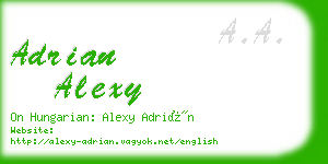 adrian alexy business card